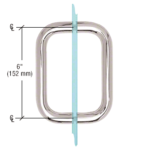 CRL 6" BMNW Back-to-Back Pull Handle without Washers